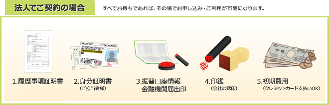 法人でご契約の場合